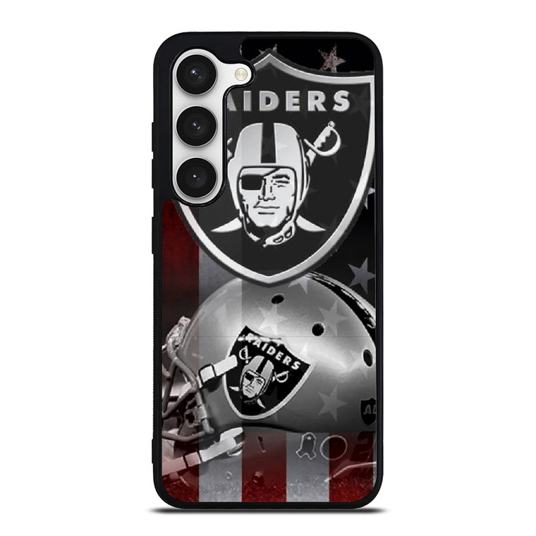 LAS VEGAS RAIDERS HELMET USA FLAG Samsung Galaxy S23 Case Cover