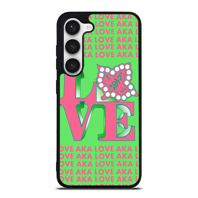 LOVE AKA PINK AND GREEN Samsung Galaxy S23 Case Cover