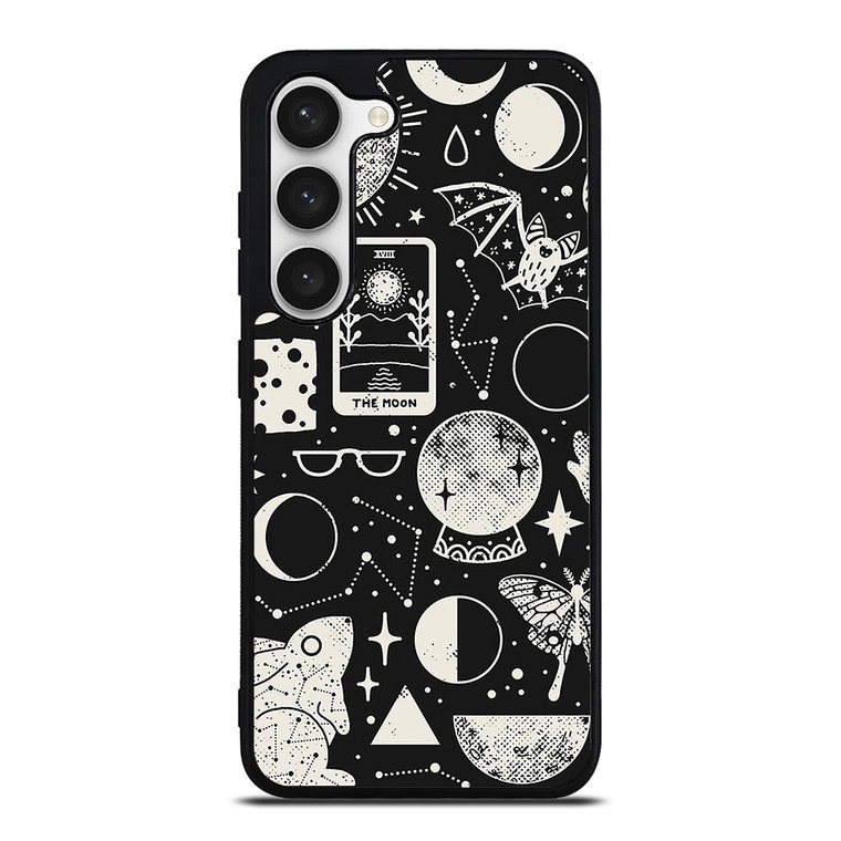 LUNAR PATTERN BLACK WHITE Samsung Galaxy S23 Case Cover
