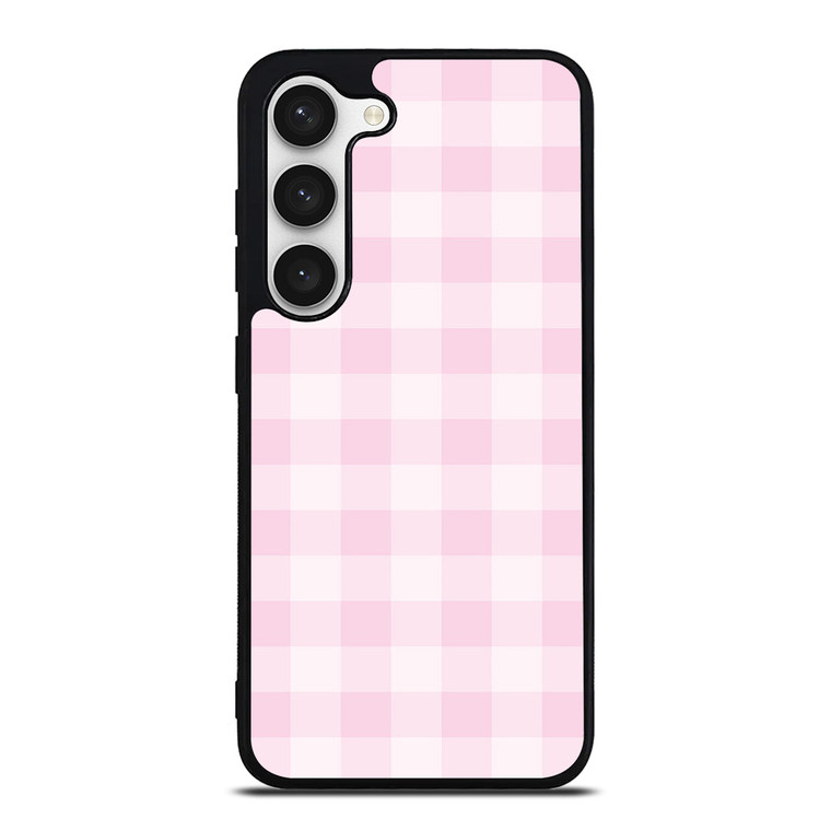 PINK PLAID PATTERN Samsung Galaxy S23 Case Cover