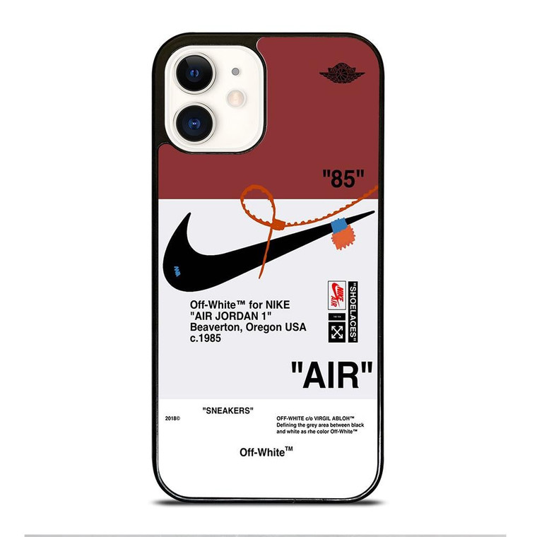 OFF WHITE NIKE AIR JORDAN SNEAKERS iPhone 12 Case Cover