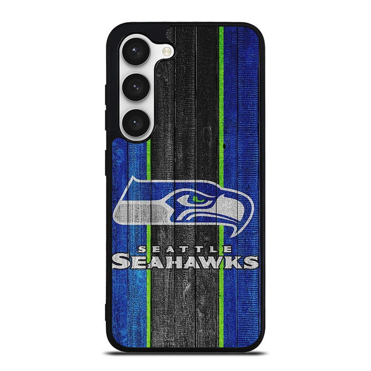 SEATTLE SEAHAWKS WOODEN LOGO NFL Samsung Galaxy S23 Case Cover