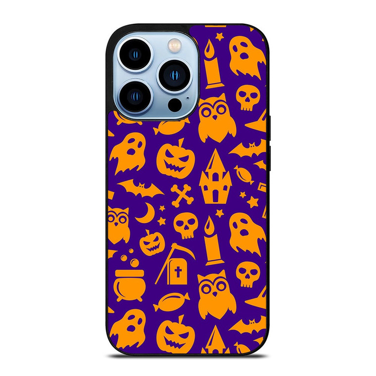 HAPPY HALLOWEEN PURPLE PATTERN iPhone 13 Pro Max Case Cover