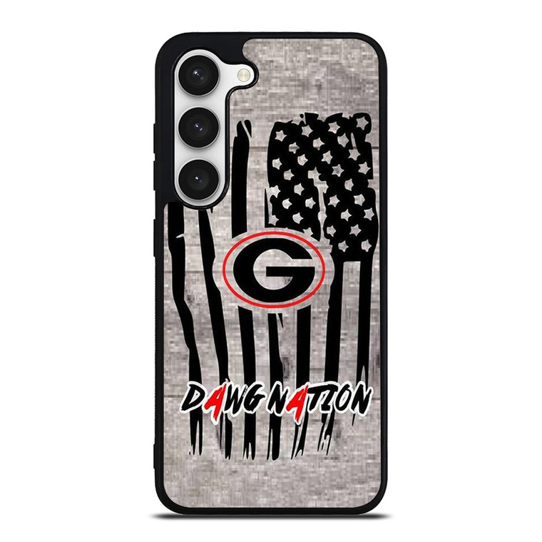UNIVERSITY OF GEORGIA BULLDOGSWOODEN LOGO Samsung Galaxy S23 Case Cover