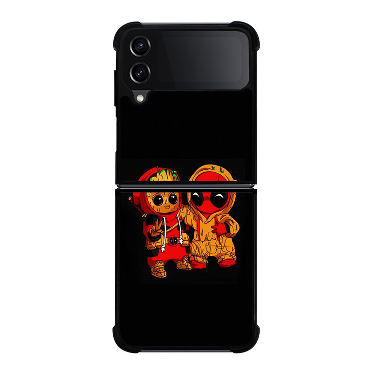 BABY DEADPOOL AND GROOOT Samsung Galaxy Z Flip 4 Case Cover