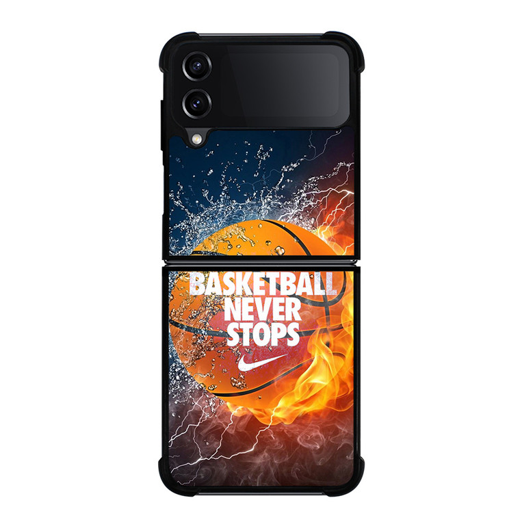 BASKETBALL NEVER STOPS 3 Samsung Galaxy Z Flip 4 Case Cover
