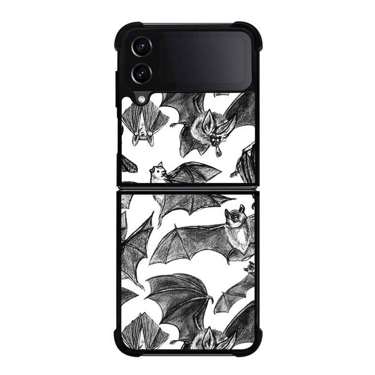 BAT HAND DRAWING PATTERN Samsung Galaxy Z Flip 4 Case Cover