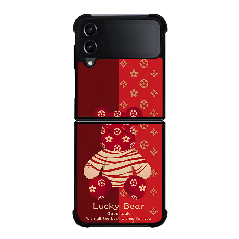 BEAR BRICK KAWS LUCKY RED Samsung Galaxy Z Flip 4 Case Cover BEAR BRICK KAWS LUCKY RED Samsung Galaxy Z Flip 4 Case Cover