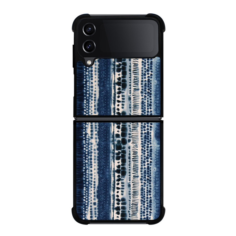 BLUE STRETCHED CHIFFON FABRIC Samsung Galaxy Z Flip 4 Case Cover