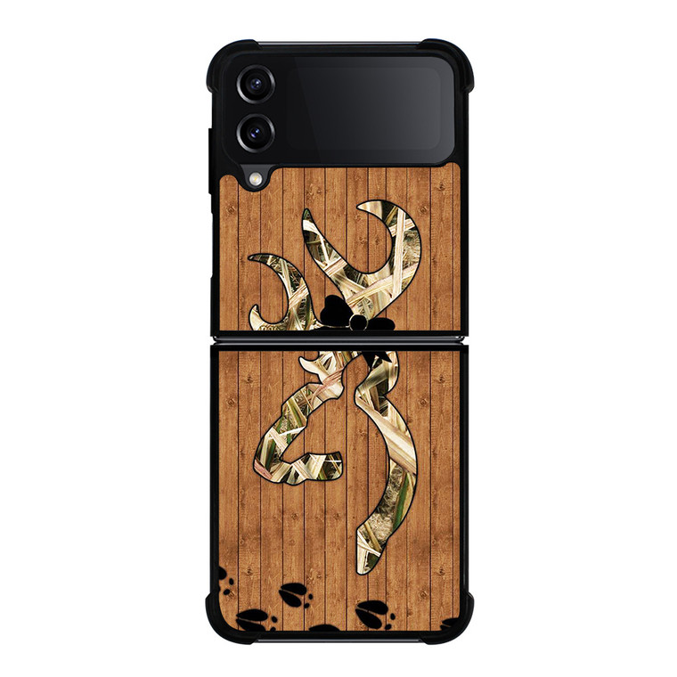 BROWNING WOODEN LOGO Samsung Galaxy Z Flip 4 Case Cover