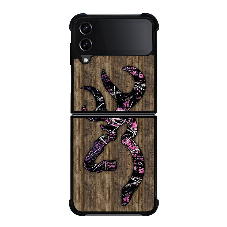 CAMO BROWNING PINK WOOD Samsung Galaxy Z Flip 4 Case Cover