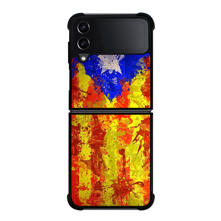 CATALONIA FLAG BRUSHES Samsung Galaxy Z Flip 4 Case Cover