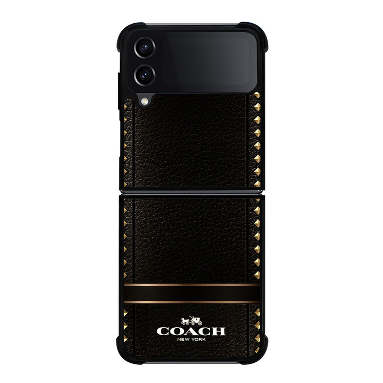 COACH BELT TEXTURE Samsung Galaxy Z Flip 4 Case Cover
