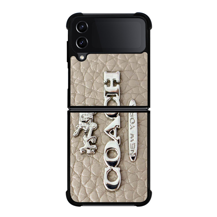COACH LOGO GLOWING TEXTURE Samsung Galaxy Z Flip 4 Case Cover