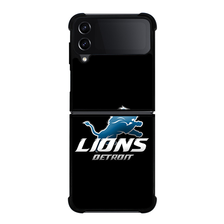 DETROIT LIONS BLACK Samsung Galaxy Z Flip 4 Case Cover