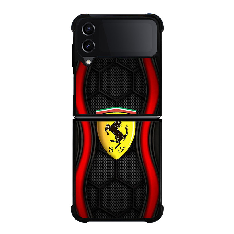 FERRARI CAR LOGO Samsung Galaxy Z Flip 4 Case Cover FERRARI CAR LOGO Samsung Galaxy Z Flip 4 Case Cover