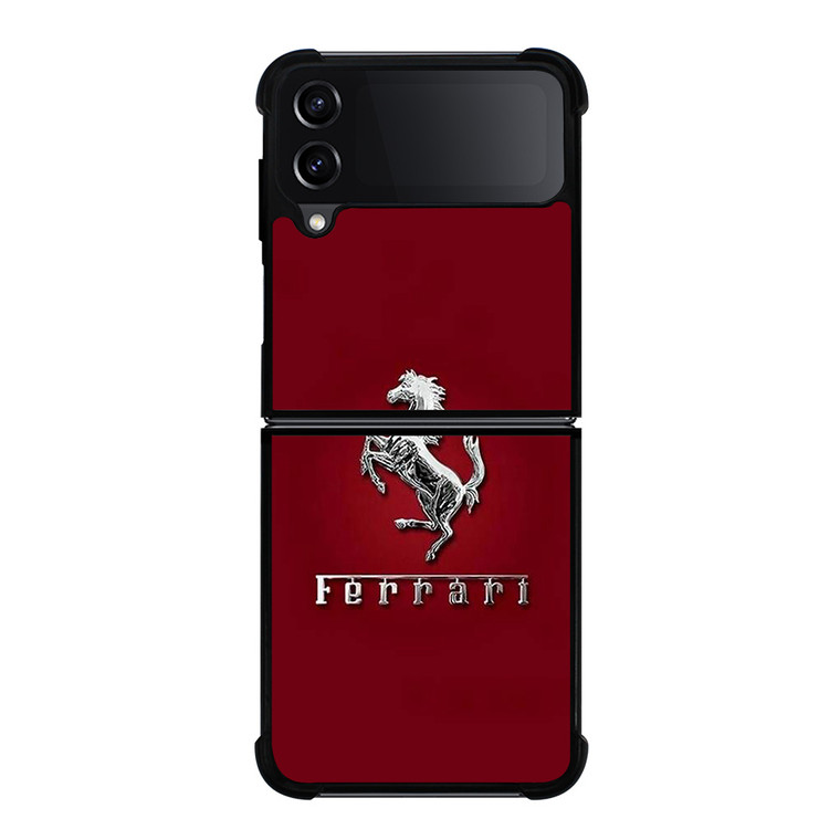 FERRARI LOGO RED Samsung Galaxy Z Flip 4 Case Cover FERRARI LOGO RED Samsung Galaxy Z Flip 4 Case Cover