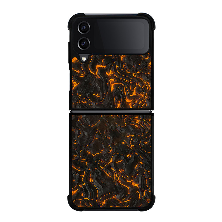 FIRE AND LAVA TEXTURES Samsung Galaxy Z Flip 4 Case Cover