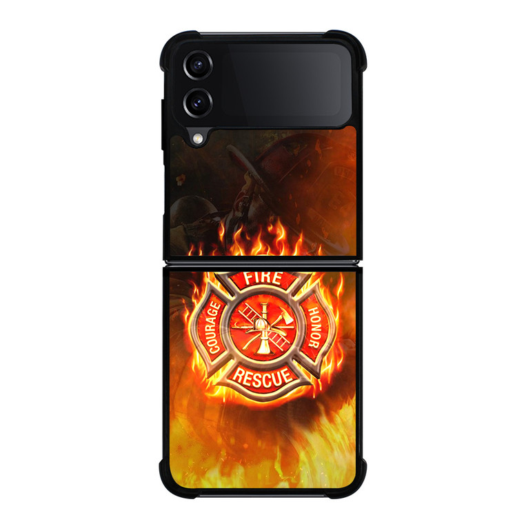 FIREFIGHTER FIREMAN FIRE LOGO Samsung Galaxy Z Flip 4 Case Cover