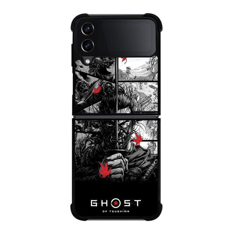 GHOST OF TSUSHIMA LOGO BLACK WHITE Samsung Galaxy Z Flip 4 Case Cover
