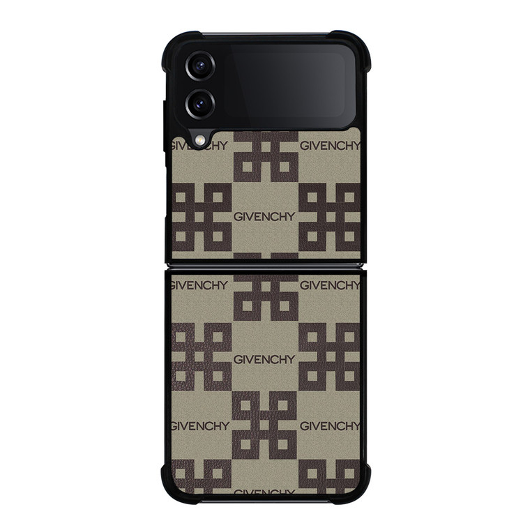 GIVENCHY LOGO COLLAGE LEATHER Samsung Galaxy Z Flip 4 Case Cover