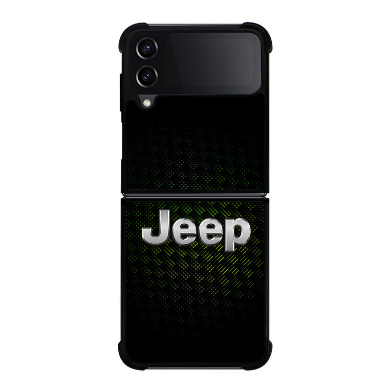 JEEP GREEN CARBON LOGO Samsung Galaxy Z Flip 4 Case Cover JEEP GREEN CARBON LOGO Samsung Galaxy Z Flip 4 Case Cover