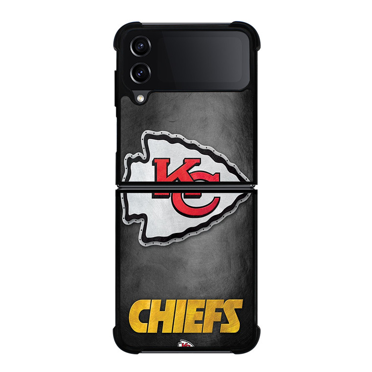 KANSAS CITY CHIEFS METAL LOGO Samsung Galaxy Z Flip 4 Case Cover