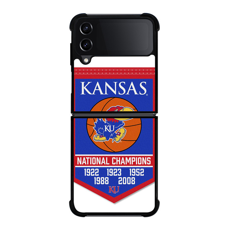 KANSAS JAYHAWKS UNIVERSITY BASKETBALL Samsung Galaxy Z Flip 4 Case Cover