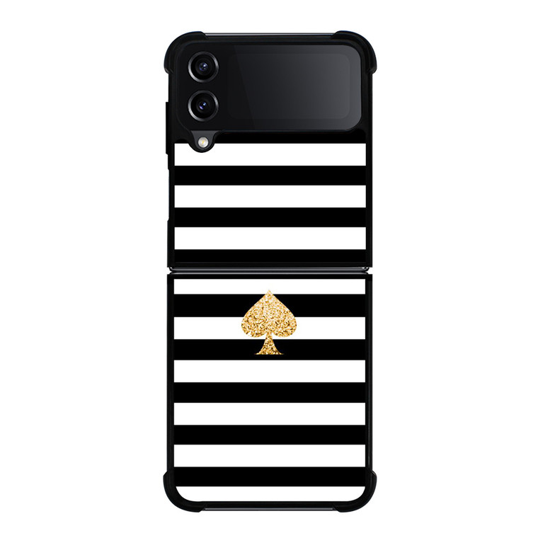 KATE SPADE GOLD AND STRIPES Samsung Galaxy Z Flip 4 Case Cover