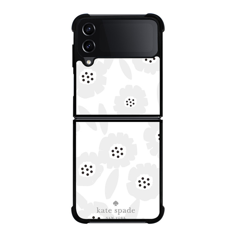 KATE SPADE GREY FLOWER Samsung Galaxy Z Flip 4 Case Cover