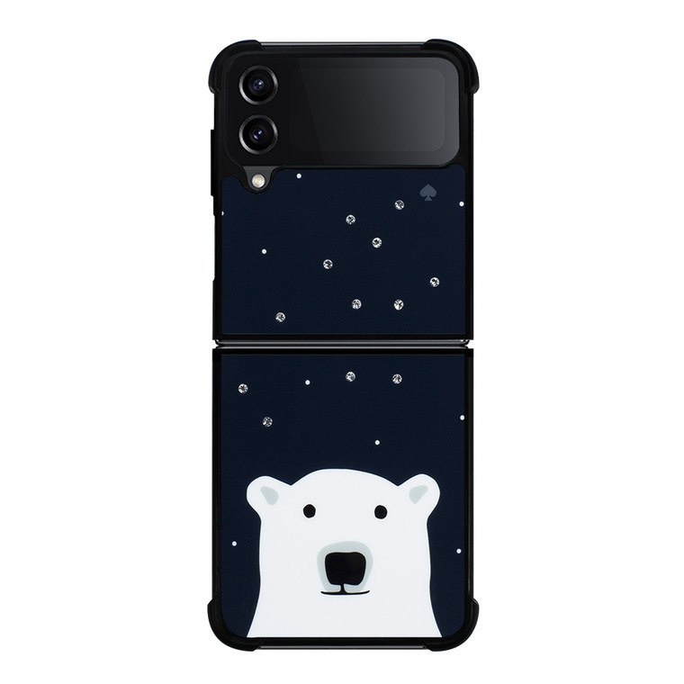 KATE SPADE SPARKLE POLLAR BEAR Samsung Galaxy Z Flip 4 Case Cover