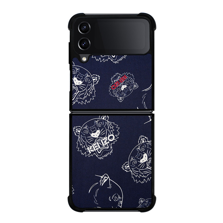 KENZO PARIS TIGER COLLAGE Samsung Galaxy Z Flip 4 Case Cover
