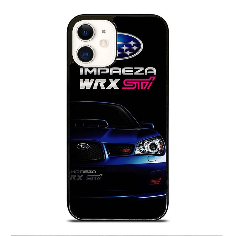 SUBARU IMPREZA WRX STI BLUE CAR iPhone 12 Case Cover