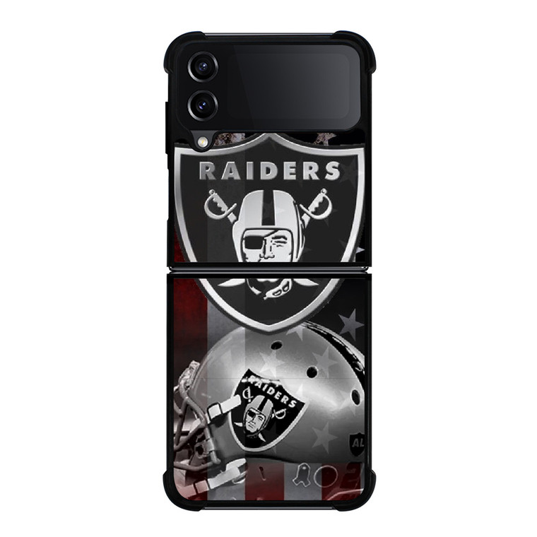 LAS VEGAS RAIDERS HELMET USA FLAG Samsung Galaxy Z Flip 4 Case Cover