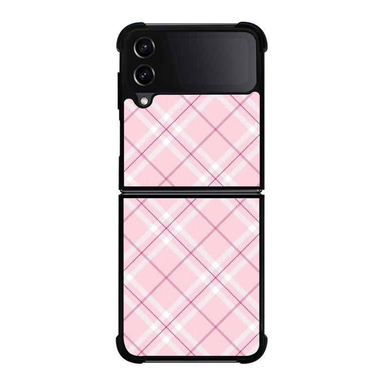 LIGHT PINK PLAID PATTERN Samsung Galaxy Z Flip 4 Case Cover