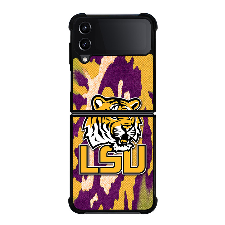 LSU TIGERS FOOTBALL HALFTONE Samsung Galaxy Z Flip 4 Case Cover