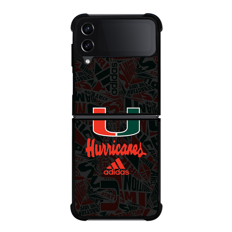 MIAMI HURRICANES UM ADIDAS Samsung Galaxy Z Flip 4 Case Cover