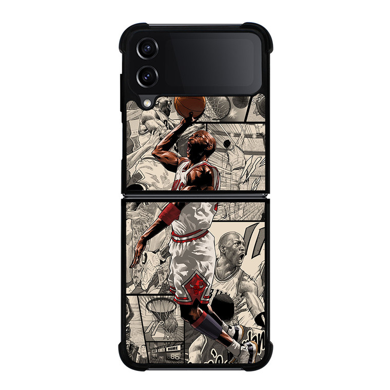 MICHAEL JORDAN COMIC ART Samsung Galaxy Z Flip 4 Case Cover