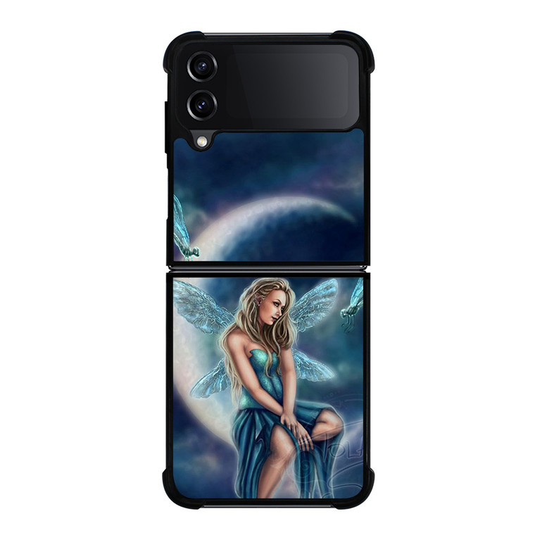 MOON DRAGONFLY FAIRY ART Samsung Galaxy Z Flip 4 Case Cover