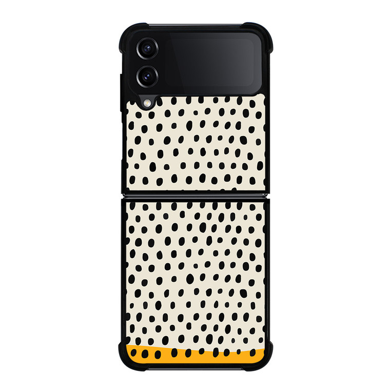 MUSTARD POLKADOTS PATTERN Samsung Galaxy Z Flip 4 Case Cover