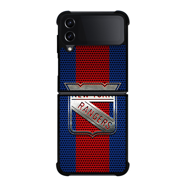 NEW YORK RANGERS LOGO METAL Samsung Galaxy Z Flip 4 Case Cover