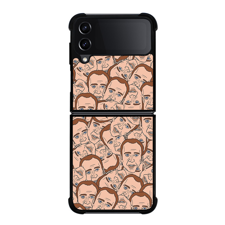 NICOLAS CAGE CARTOON COLLAGE Samsung Galaxy Z Flip 4 Case Cover