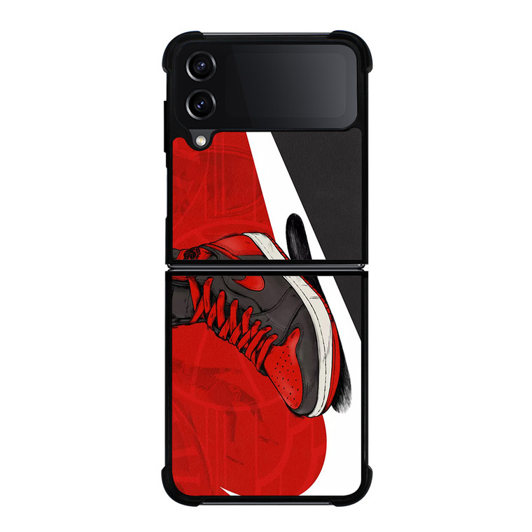 NIKE AIR JORDAN SHOES RED Samsung Galaxy Z Flip 4 Case Cover