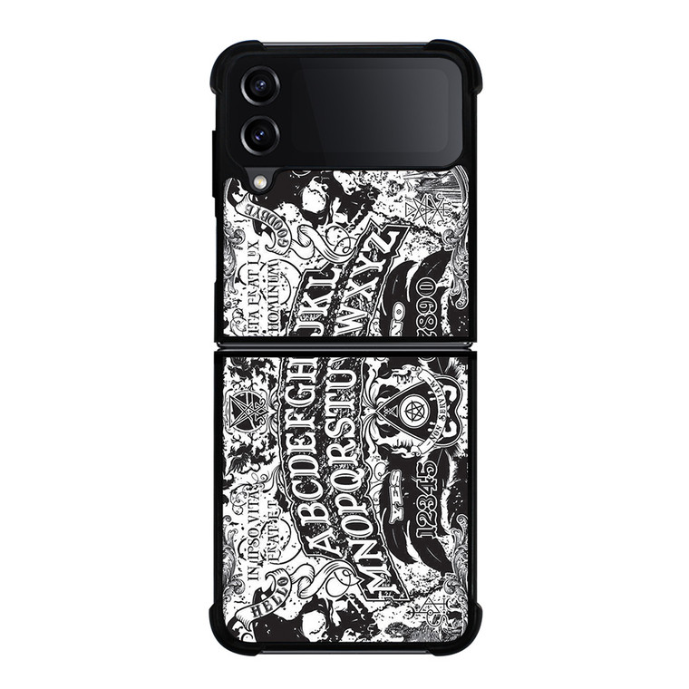 OUIJA BOARD BLACK AND WHITE Samsung Galaxy Z Flip 4 Case Cover
