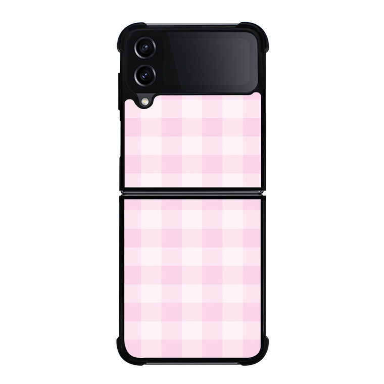 PINK PLAID PATTERN Samsung Galaxy Z Flip 4 Case Cover