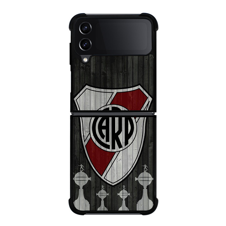 RIVER PLATE EL MAS GRANDE WOODEN LOGO Samsung Galaxy Z Flip 4 Case Cover