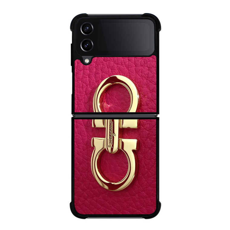 SALVATORE FERRAGAMO LOGO MAGENTA Samsung Galaxy Z Flip 4 Case Cover
