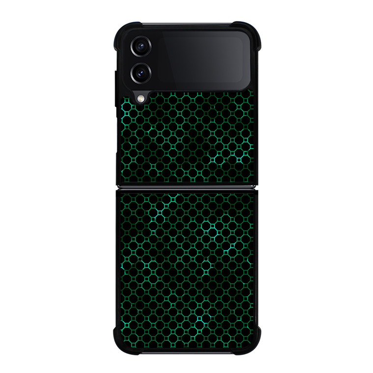 STYLISH HEXAGONAL GREEN PATTERN Samsung Galaxy Z Flip 4 Case Cover