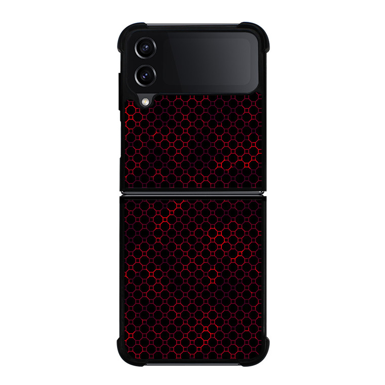 STYLISH HEXAGONAL RED PATTERN Samsung Galaxy Z Flip 4 Case Cover