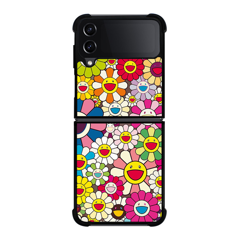 TAKASHI MURAKAMI FLOWERS COLLAGE Samsung Galaxy Z Flip 4 Case Cover
